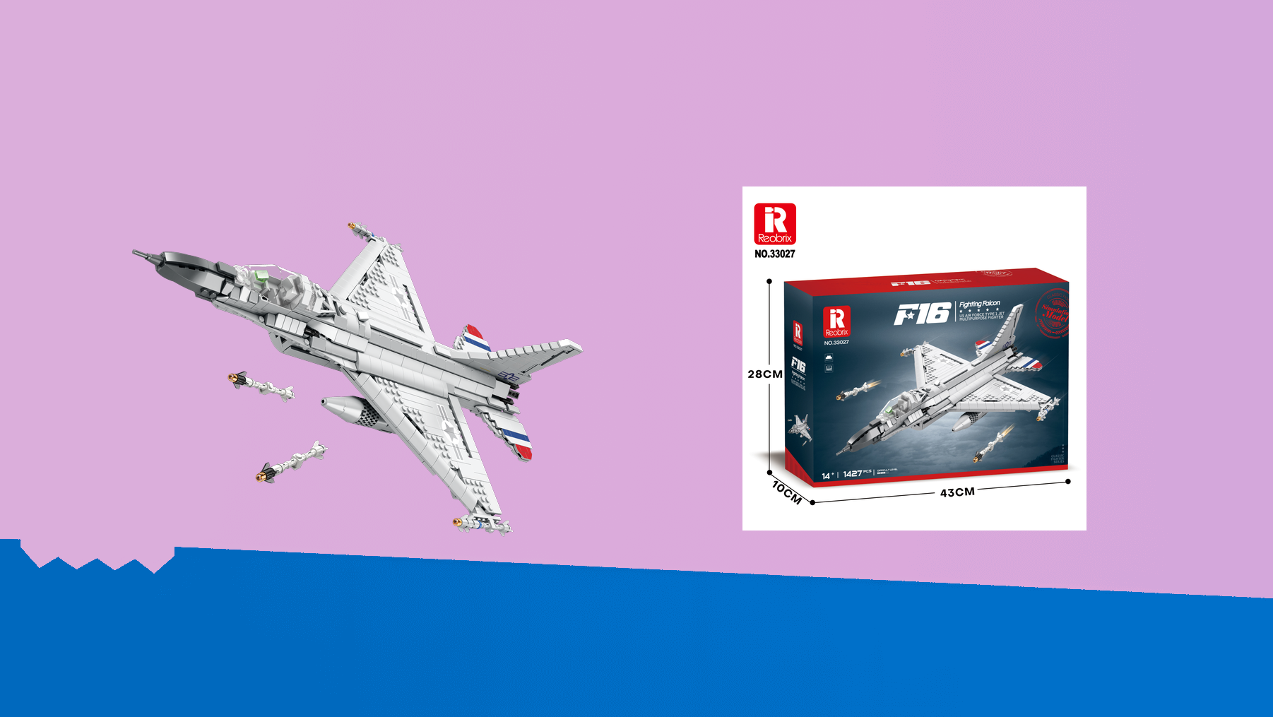 Soar to New Heights with the Reobrix F-16 Fighter Jet Building Set