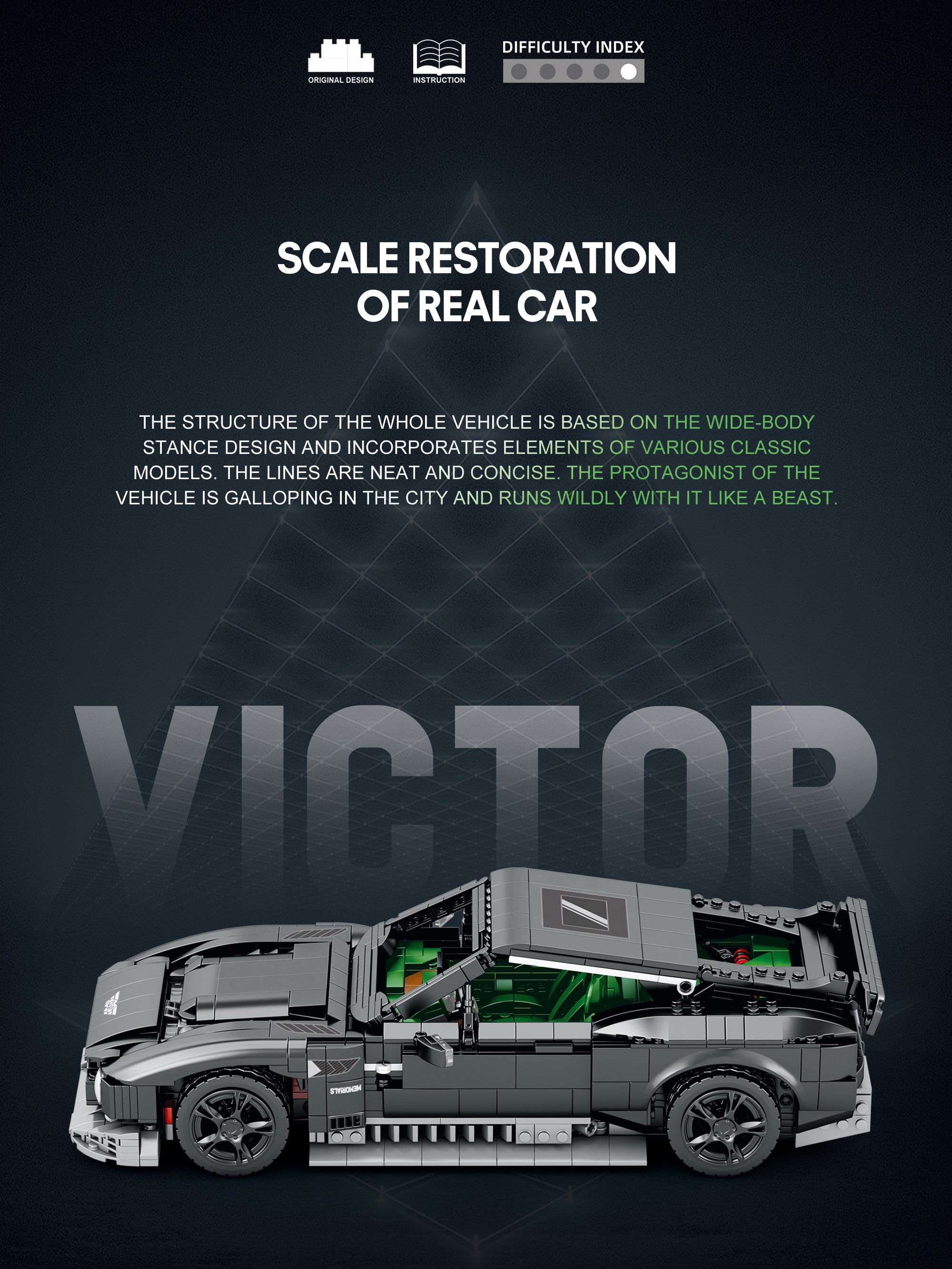 Reobrix 1:12 Supercar Victor - Static Version