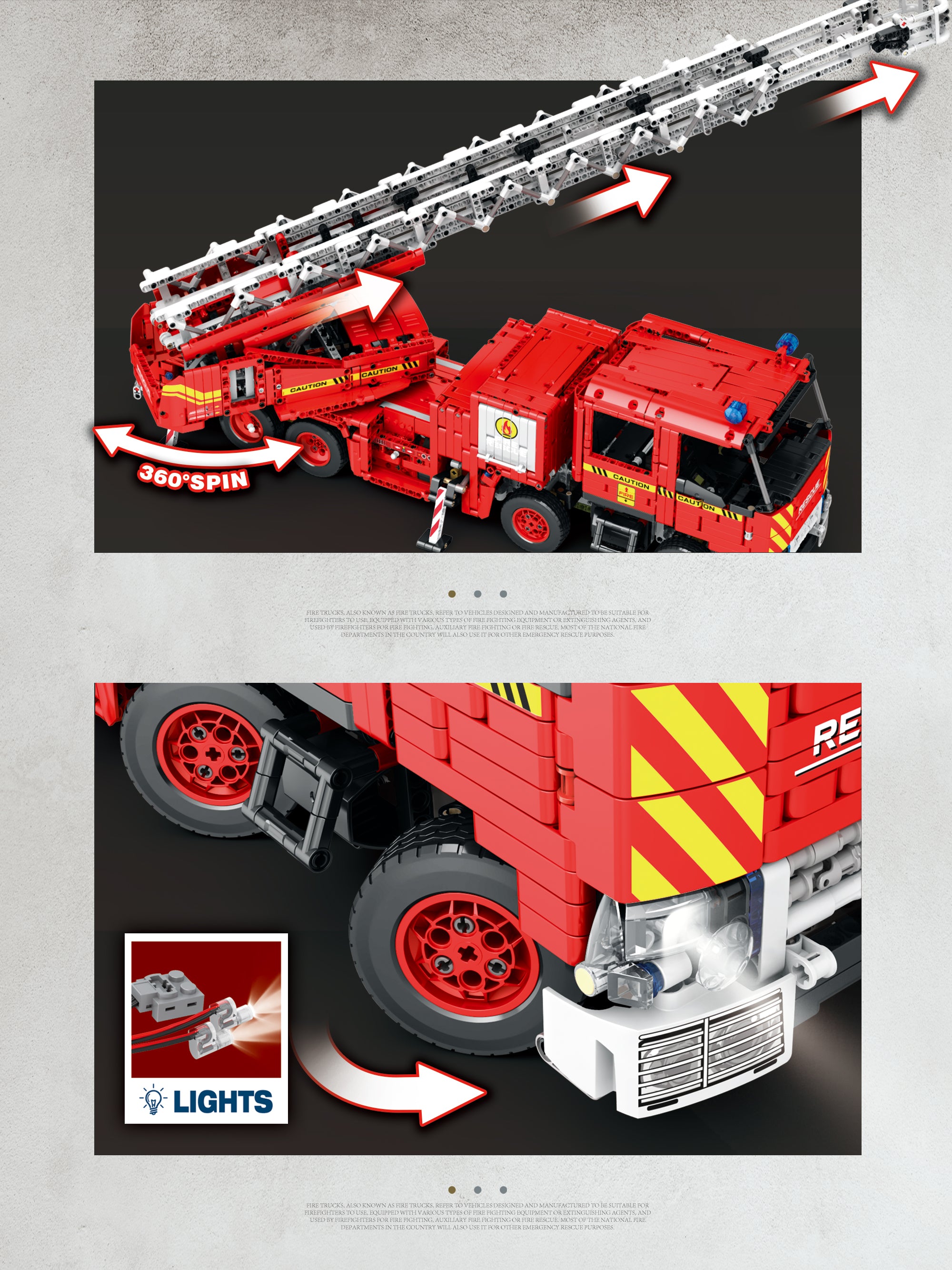 Reobrix Fire Aerial Ladder Truck - Dynamic Version